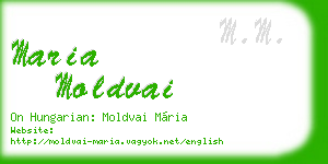 maria moldvai business card
